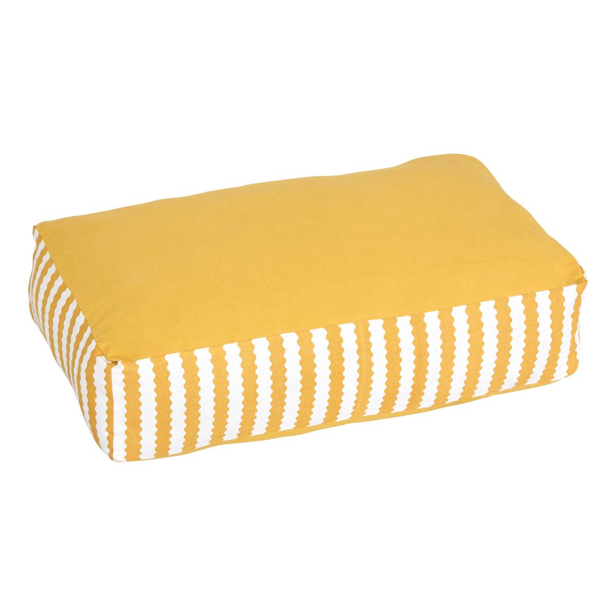 Cojín de suelo exterior rectangular POOLSIDE Amarillo