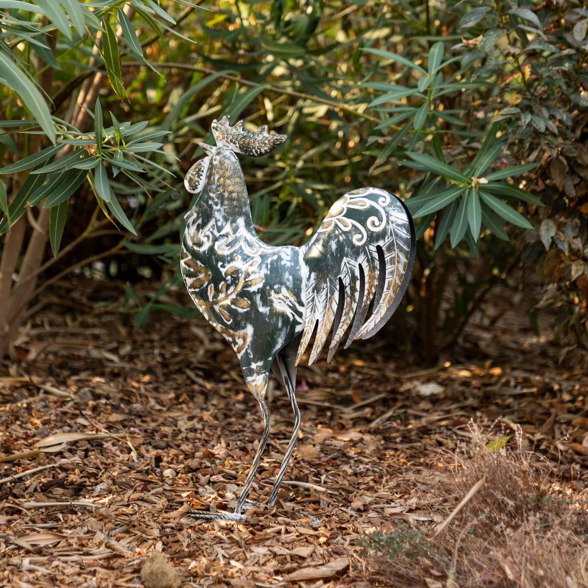 Estatuilla de exterior Gallo “Conor”