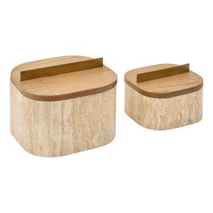 Juego de 2 cajas decorativas “Anaya”