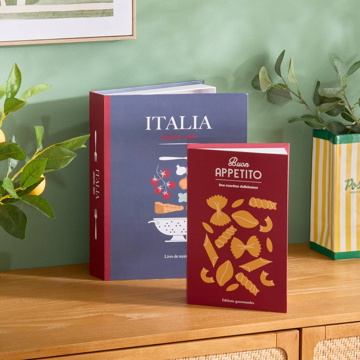 Juego de 2 cajas decorativas “Della”