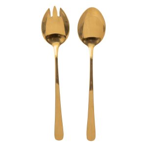 Juego de 2 cubiertos para ensalada “Gold”