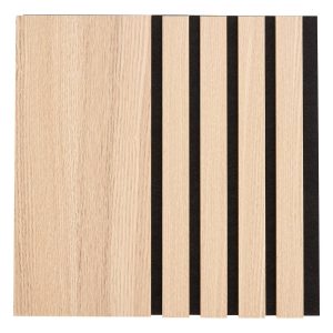 Juego de 3 paneles decorativos de listones de madera Colva