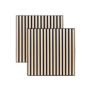 Lote de 2 paneles decorativos de listones de madera Colva