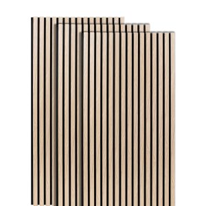 Lote de 3 paneles decorativos de listones de madera Colva