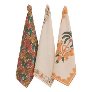 Lote de 3 paños de cocina “Tropical”