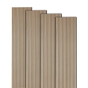 Lote de 4 paneles decorativos de listones de madera Colva