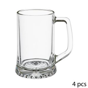 Lote de 4 vasos de cerveza “Biere”