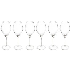 Lote de 6 copas de vino  “Silvia”