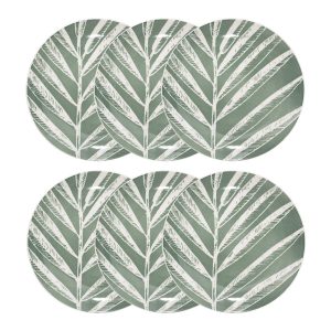 Lote de 6 platos de postre “Green Harmony”