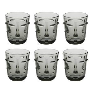 Lote de 6 vasos bajos “Visage”