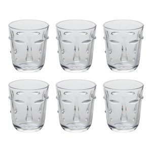 Lote de 6 vasos bajos “Visage”