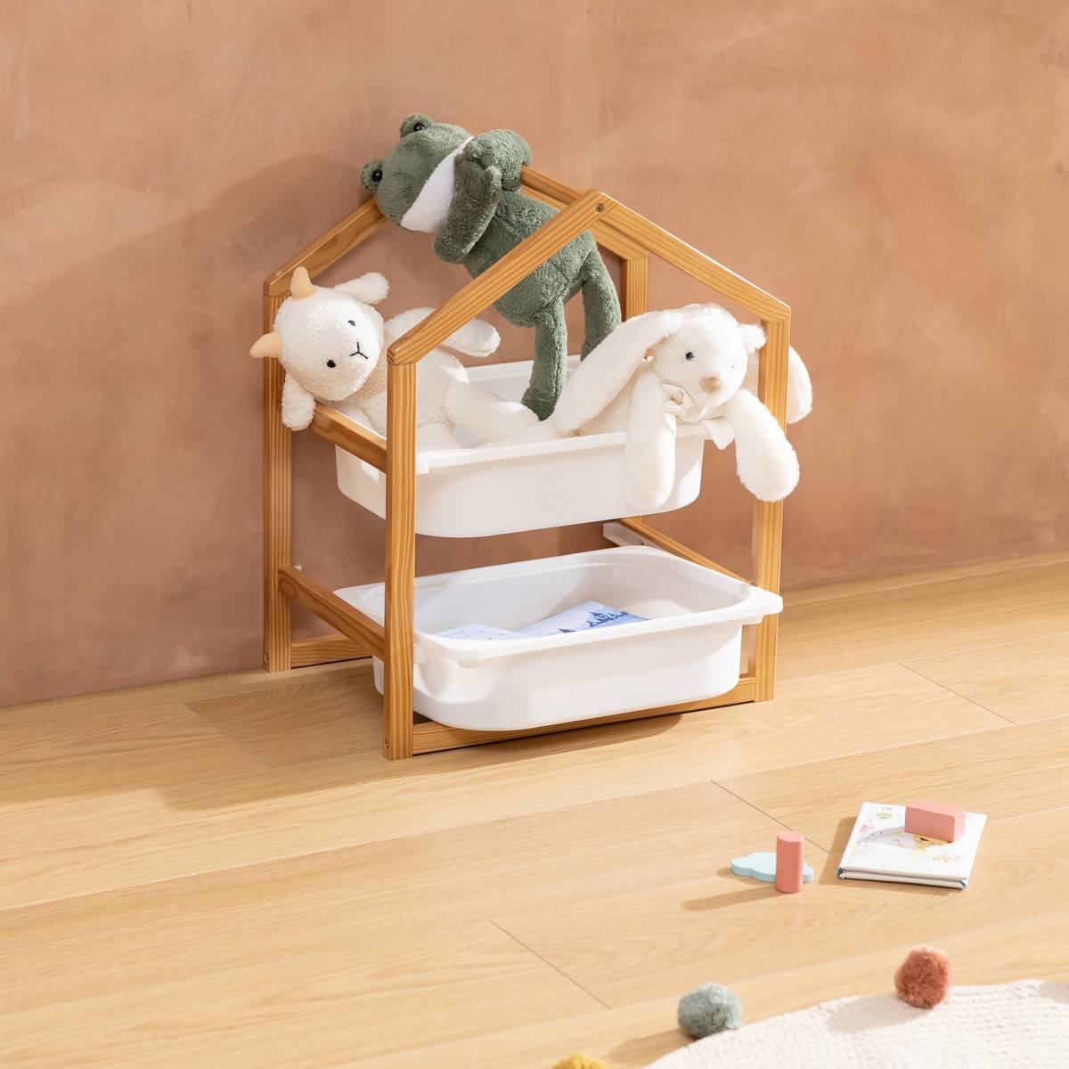 Mueble de almacenamiento infantil 2 estantes “Bako”