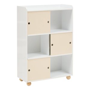 Mueble de almacenamiento infantil 3 puertas 2 niveles “Bouli”