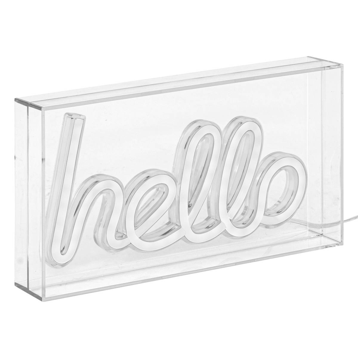 Neón LED para colocar “Hello”