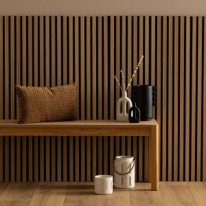 Panel decorativo de listones de madera “Colva”