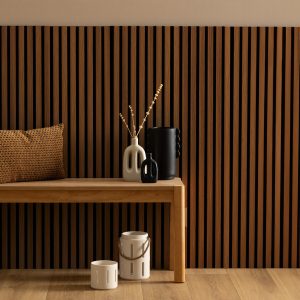Panel decorativo de listones de madera “Colva”