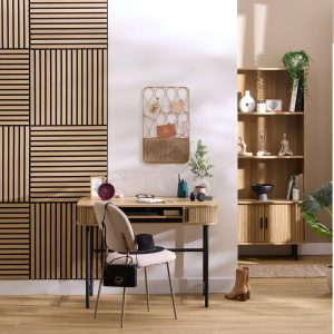 Panel decorativo de listones de madera “Colva”