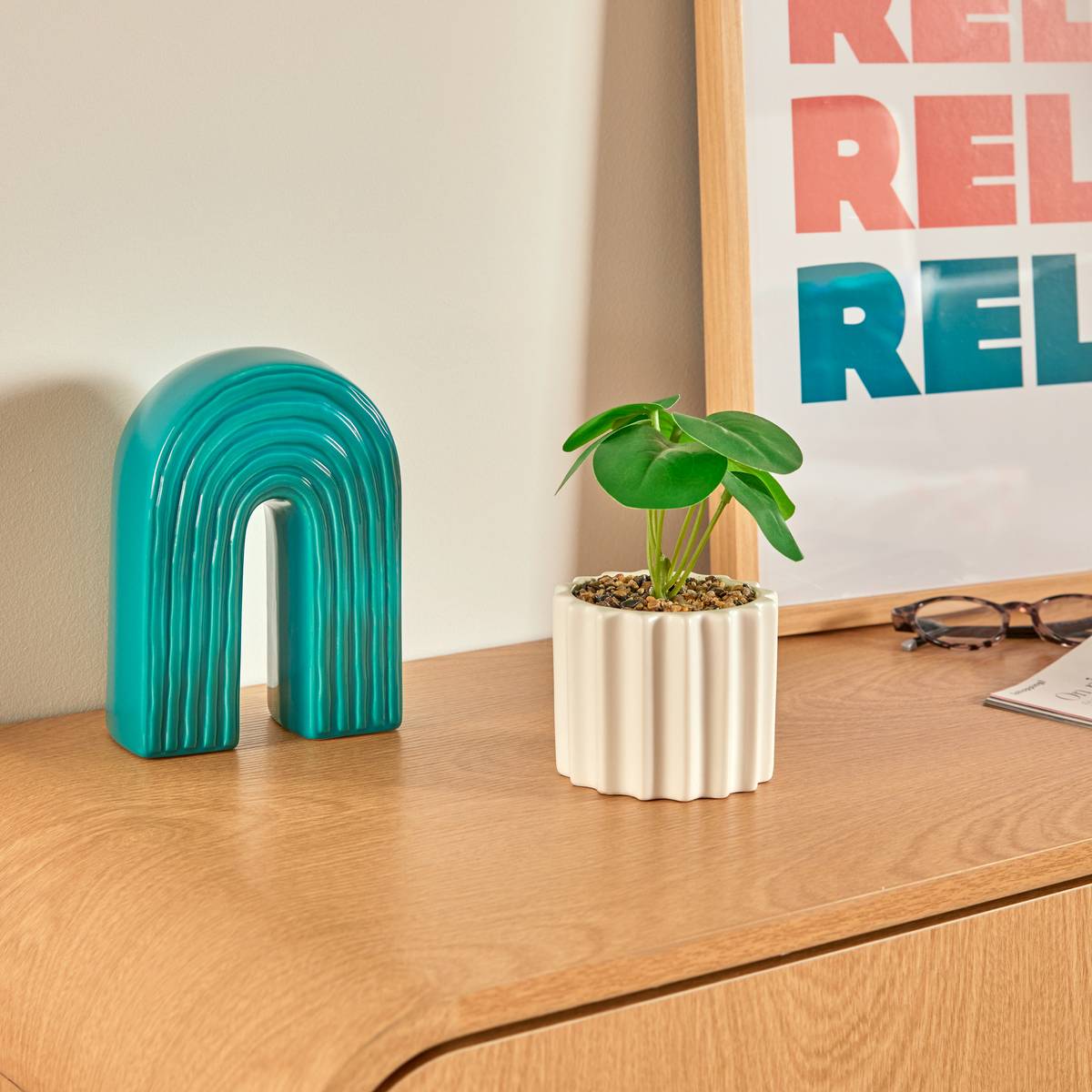 Planta artificial en maceta “Flow”